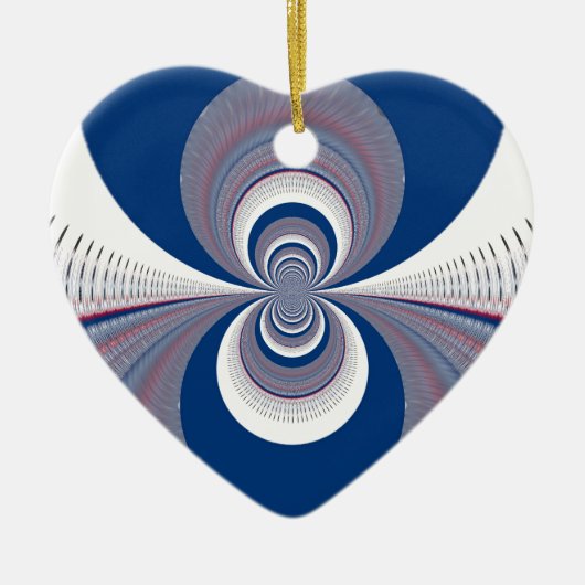 Ornement En Céramique Demi bleu (Devant)