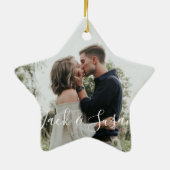 Ornement En Céramique dernier noël comme M. et Mlle noël (Dos)