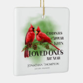 Ornement En Céramique Des Cardinaux Apparaissent Quand Les Aimés Sont Pr (Droite)