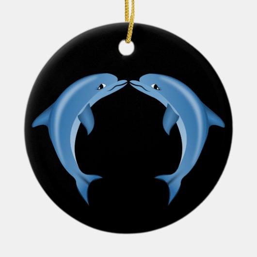 Ornement en céramique des dauphins (Devant)