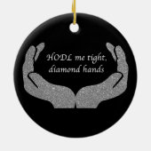 Ornement en céramique des mains de diamant (Dos)