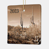 Ornement En Céramique Désert à sépia (Gauche)