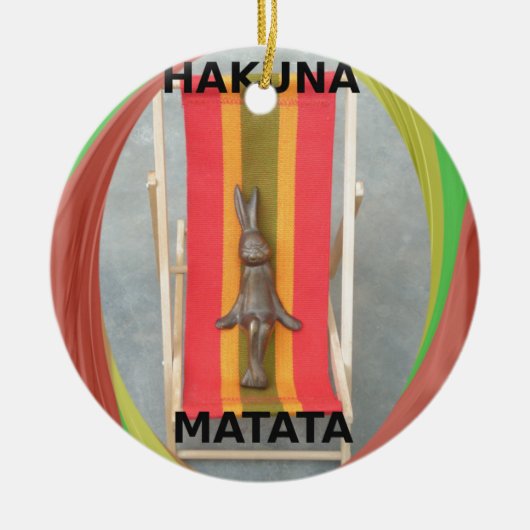 Ornement En Céramique Design d'impression d'écran vectoriel de lapin rel (Devant)