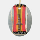 Ornement En Céramique Design d'impression d'écran vectoriel de lapin rel (Devant)