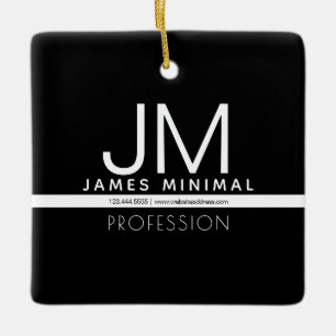 Ornement En Céramique Design minimaliste professionnel moderne Noir et