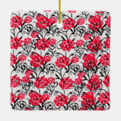 Ornement En Céramique Design Motif d'illustrations de rose rouge (Dos)