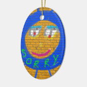 Ornement En Céramique Désolé Graffiti, Art Sad Face, Sadness Regret (Gauche)