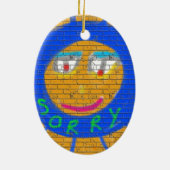 Ornement En Céramique Désolé Graffiti, Art Sad Face, Sadness Regret (Dos)