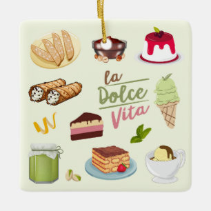 Ornement En Céramique Desserts Sucreries Italiens
