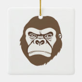 Ornement En Céramique Dessin de dessin de Gorilla (Dos)