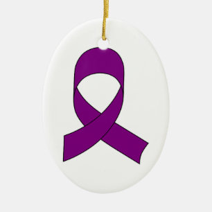 Ornement En Céramique Dessin de ruban violet