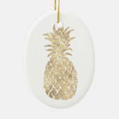 Ornement En Céramique dessin en ananas doré (Dos)