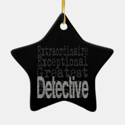 Ornement En Céramique Détective Extraordinaire (Dos)