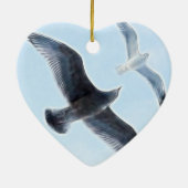 Ornement En Céramique Deux mouettes (Dos)