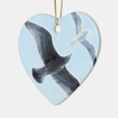 Ornement En Céramique Deux mouettes (Gauche)