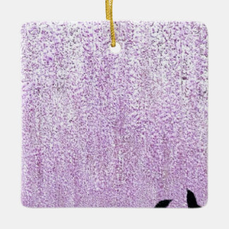 Ornement En Céramique Deux oiseaux rêvent