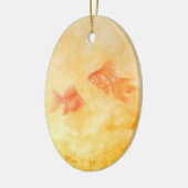 Ornement En Céramique Deux poissons rouges (Gauche)