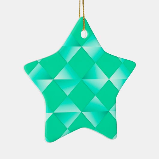 Ornement En Céramique Diamants satinés du milieu du siècle - bleu d'oeuf (Droite)