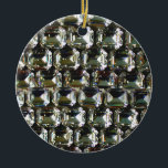 Ornement En Céramique Diamonds, elegant vintage gemstones<br><div class="desc">Old Hollywood glitz and glamour -elegant diamonds,  gemstone pattern.
A great gift idea for the Christmas holiday,  birthdays or just because she wonderful! 
- Give this modern,  fabulous,  trendy,  modern,  fun,  glittering glamorous luggage tag to your favorite person!
The text can be changed using the customize/ personalize  tab.</div>