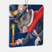 Ornement En Céramique Dickens Noël Scrooge Souris Aquarelle Art (Droite)