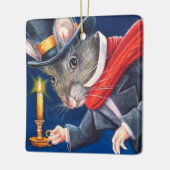 Ornement En Céramique Dickens Noël Scrooge Souris Aquarelle Art (Gauche)