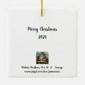 Ornement En Céramique Dickens Noël Scrooge Souris Aquarelle Art (Dos)