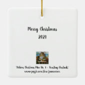 Ornement En Céramique Dickens Noël Souris Dégustation de châtaignes Art (Dos)