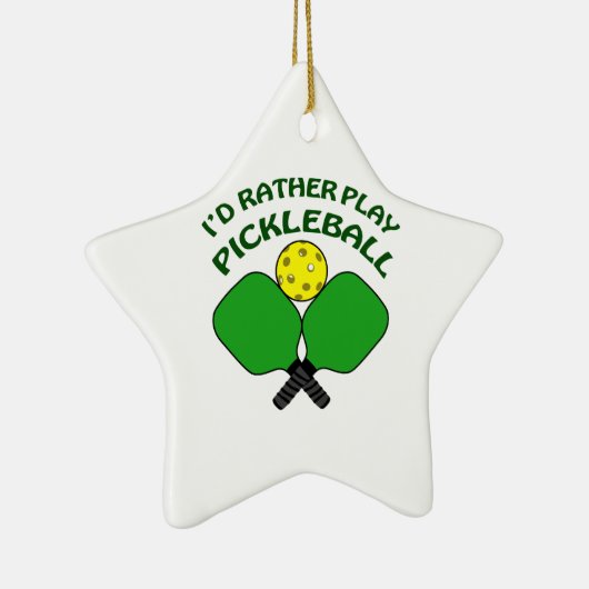 Ornement En Céramique D'identification jeu Pickleball plutôt (Droite)