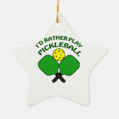 Ornement En Céramique D'identification jeu Pickleball plutôt (Devant)