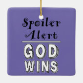 Ornement En Céramique Dieu gagne (Dos)