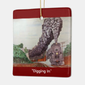 Ornement En Céramique "Digging In" by Tom Rock (Gauche)