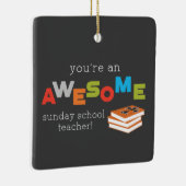 Ornement En Céramique Dimanche Jour d'appréciation de l'enseignant de l' (Droite)