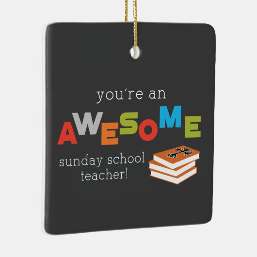 Ornement En Céramique Dimanche Jour d'appréciation de l'enseignant de l' (Droite)