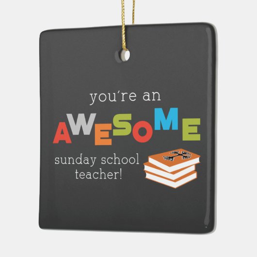 Ornement En Céramique Dimanche Jour d'appréciation de l'enseignant de l' (Gauche)