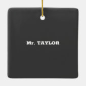 Ornement En Céramique Dimanche Jour d'appréciation de l'enseignant de l' (Dos)