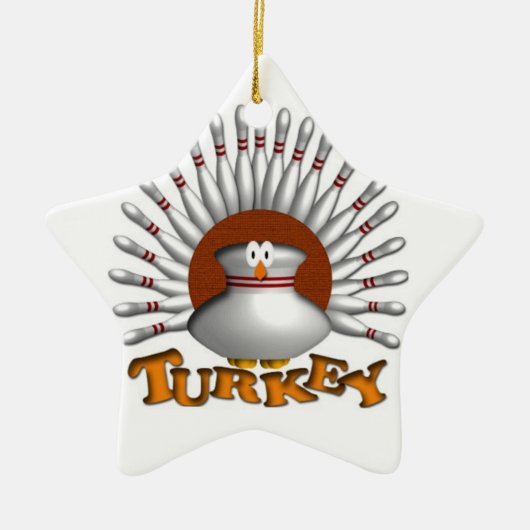 Ornement En Céramique Dinde de bowling (Devant)