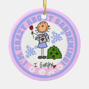 Ornement En Céramique Dingue sur le jardinage