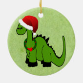 Ornement En Céramique Dinosaure de Noël (Dos)