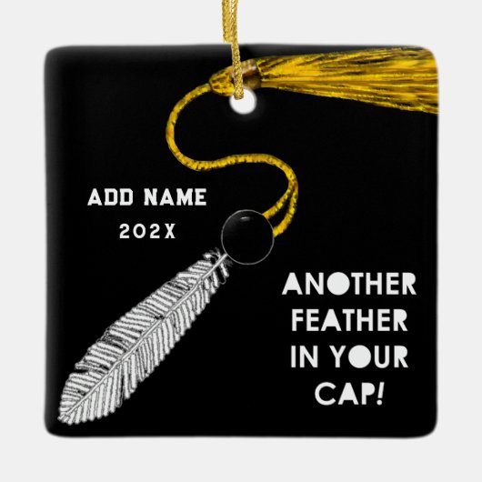 Ornement En Céramique Diplôme avancé Keepsaké Cadeau (Devant)