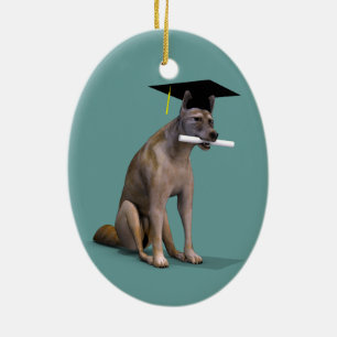 Ornement En Céramique Diplômé Coyote