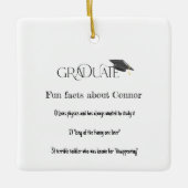 Ornement En Céramique Diplôme d'études supérieures Cap Fun Faits (Devant)