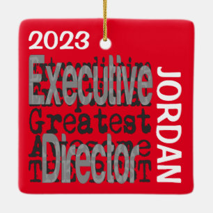 Ornement En Céramique Directeur exécutif Extraordinaire CUSTOM
