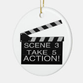 Ornement En Céramique Directeurs Clapboard d'action (Gauche)