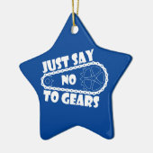 Ornement En Céramique Dites Non Aux Engrenages (Gauche)