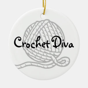 Ornement En Céramique Diva de crochet