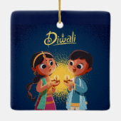 Ornement en céramique Diwali (Dos)