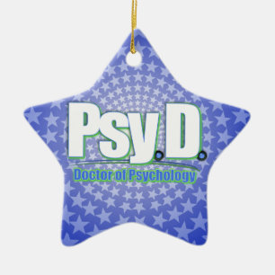 Ornement En Céramique DOCTEUR OF PSYCHOLOGY de PsyD LOGO2