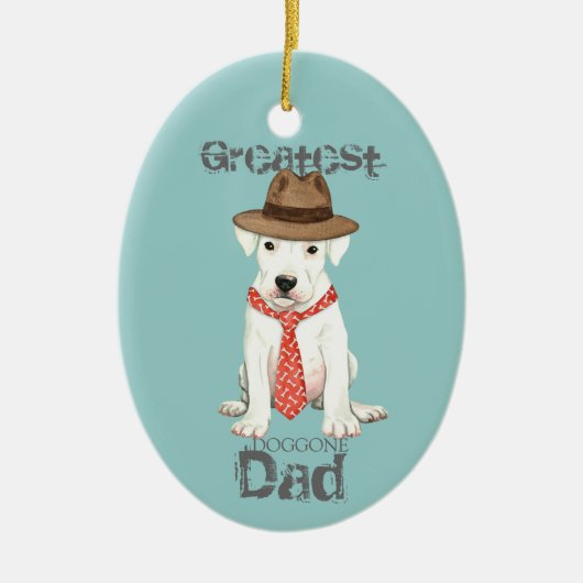 Ornement en céramique Dogo Argentino (Devant)