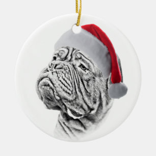 Ornement En Céramique Dogue De Bordeaux - mastiff français