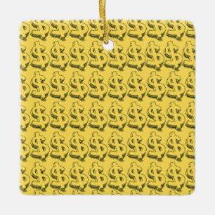 Ornement En Céramique dollar or